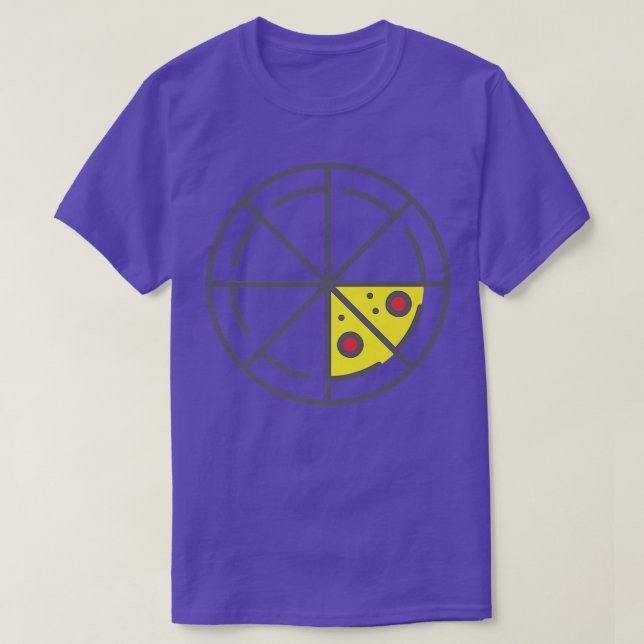 Pizza 2 Slices Cheese Pepperoni Funny Geometric Fo T Shirt (Design framsida)