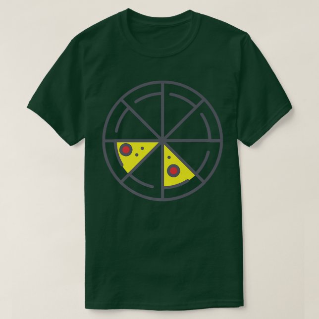 Pizza 2 Slices Cheese Pepperoni Funny Geometric Fo T Shirt (Design framsida)