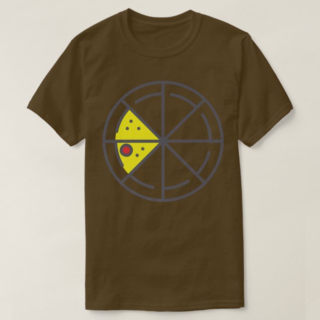 Pizza 2 Slices Cheese Pepperoni Funny Geometric Fo T Shirt (Design framsida)
