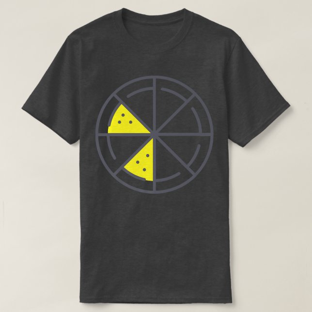 Pizza 2 Slices Cheese Vegetarian Funny Geometric F T Shirt (Design framsida)