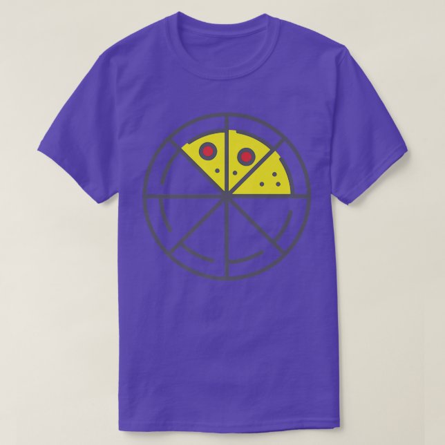 Pizza 3 Slices Cheese Pepperoni Funny Geometric Fo T Shirt (Design framsida)