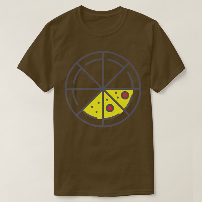 Pizza 3 Slices Cheese Pepperoni Funny Geometric Fo T Shirt (Design framsida)
