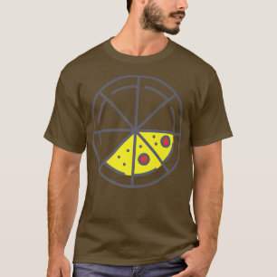 Pizza 3 Slices Cheese Pepperoni Funny Geometric Fo T Shirt