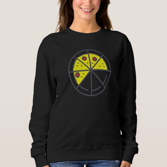 Pizza 5 Slices Cheese Pepperoni Funny Geometric Fo T Shirt (Framsida)