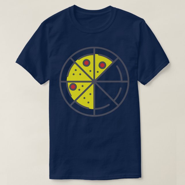 Pizza 5 Slices Cheese Pepperoni Funny Geometric Fo T Shirt (Design framsida)