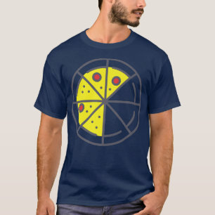 Pizza 5 Slices Cheese Pepperoni Funny Geometric Fo T Shirt