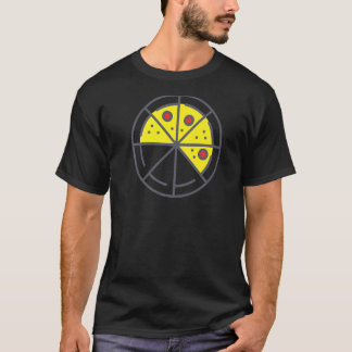 Pizza 5 Slices Cheese Pepperoni Funny Geometric Fo T Shirt