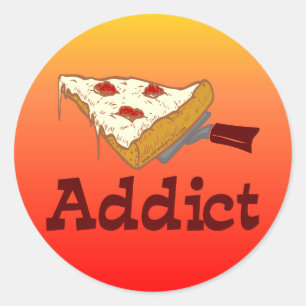 Pizza Addict Runt Klistermärke
