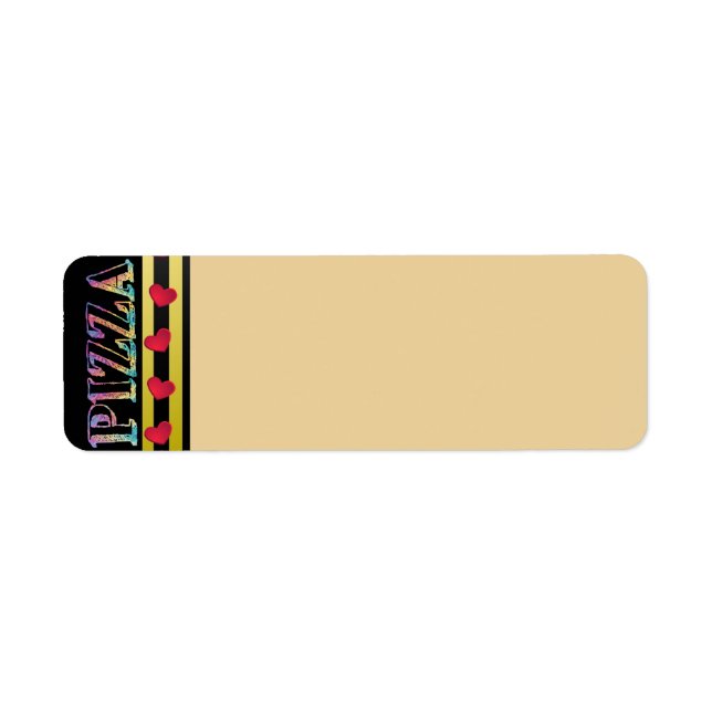 Pizza-adressetikett Returadress Etikett (Framsidan)