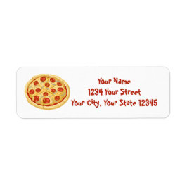 Pizza-adressetikett Returadress Etikett