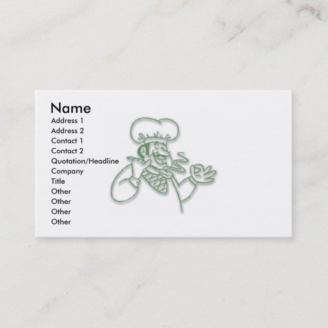 Pizza Affärskort Visitkort (Framsida)