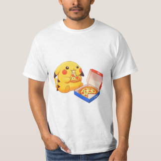 Pizza Älskande Pikachu (pokemon) T Shirt