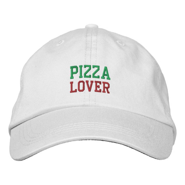 PIZZA ÄLSKARE BRODERAD KEPS (Framsida)