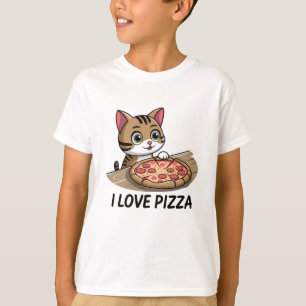 Pizza älskare cat t shirt