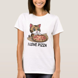 Pizza älskare cat t shirt