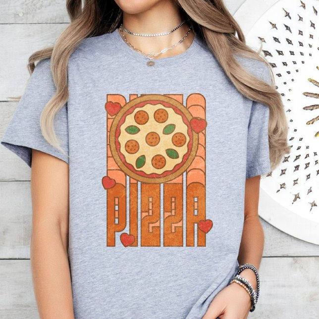 Pizza Älskare, Funny Pizza Tee, Retro Pizza T Shirt (Skapare uppladdad)