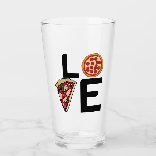 PIZZA ÄLSKARE GLASKOPP (Framsida)