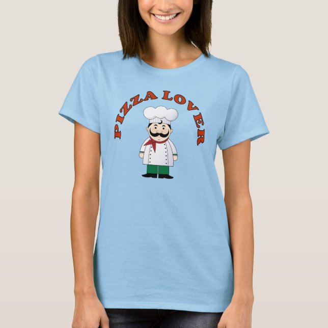 Pizza Älskare italiensk Chef T-shirt (Framsida)