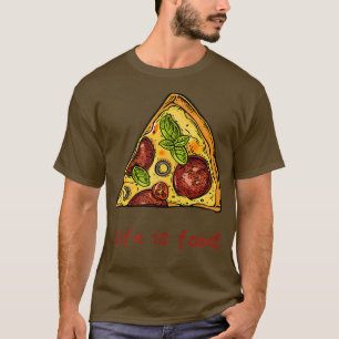 Pizza Älskare Life är Food Funny Parody Pizza Älsk T Shirt