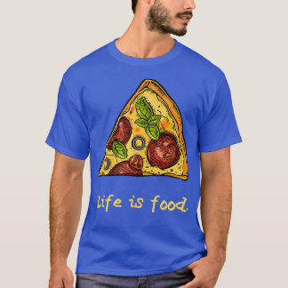 Pizza Älskare Life är Food Funny Parody Pizza Slic T Shirt