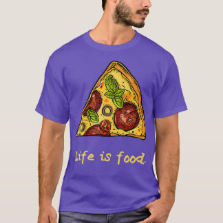 Pizza Älskare Life är Food Funny Parody Pizza Slic T Shirt