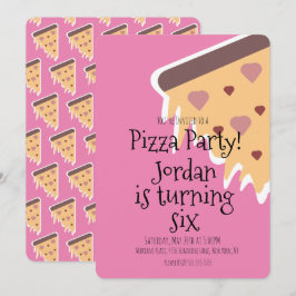 Pizza Älskare Matparty Ost Skiva Födelsedag Inbjudningar