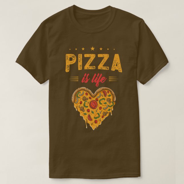 Pizza Älskare och Pizza Fitness för Pizza är Life  T Shirt (Design framsida)