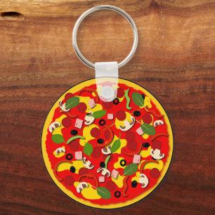 Pizza Älskare Personlig Nyckelring