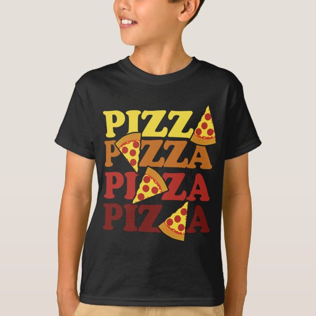 Pizza älskare pizza pizza retro pizza t shirt (Framsida)