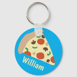 Pizza Älskare Roligt Yummy CUSTOM NAMN Nyckelring