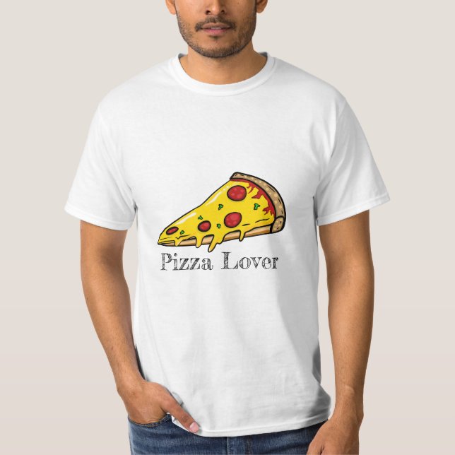 Pizza Älskare T Shirt (Framsida)