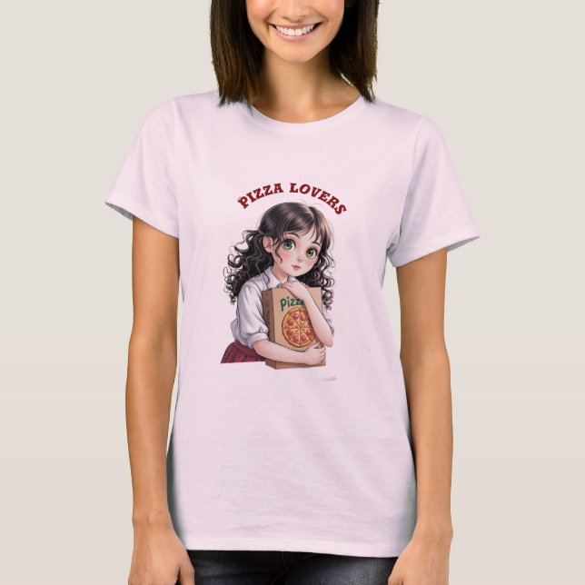 Pizza älskare t shirt (Framsida)