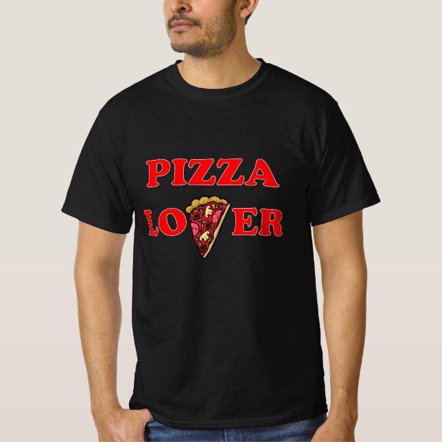 Pizza Älskare T Shirt (Framsida)