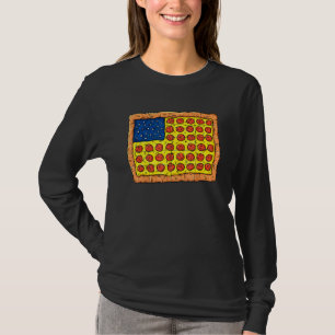 Pizza American Flagga 4:e juli Food Boys Girls Ki T Shirt