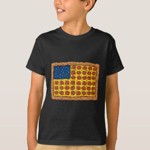 Pizza American Flagga 4:e juli Roligt Food Boys Gi T Shirt