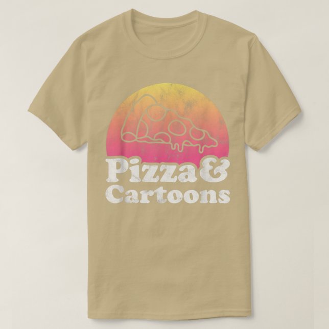 Pizza and Cartoons or Cartoon T-Shirt (Design framsida)