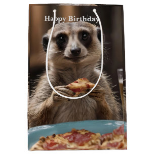 "Pizza and Pints: A Meerkat's Perfekt Snack Break"