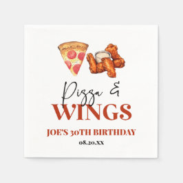 Pizza and Wings Birthday Party Pappersservett