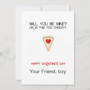 Pizza Anpassade Valentine Julkort
