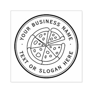 pizza Anpassningsbar Business Logotyp Large Stämpel