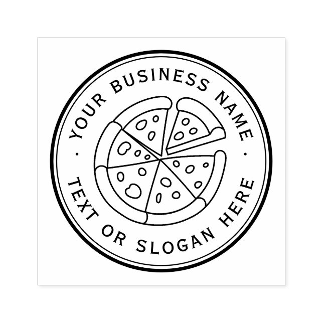 pizza Anpassningsbar Business Logotyp Large Stämpel (Tryck)