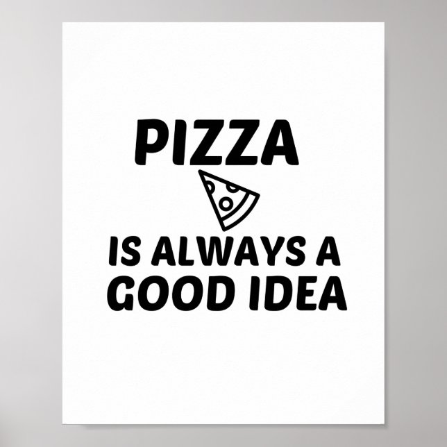 PIZZA ÄR ALLTID EN BRA IDÉ POSTER (Framsidan)