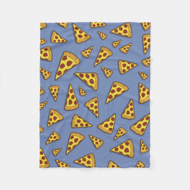 Pizza är bäst! fleecefilt (Framsidan)