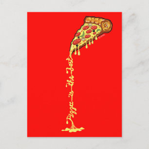 Pizza är bäst vykort