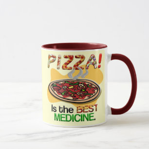 Pizza är den bäst medicinen mugg