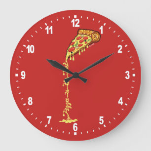 Pizza är det bäst stor klocka