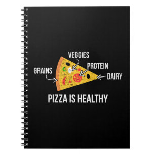 Pizza är friskt - Karbborna - Funny Novelty Fitnes Anteckningsbok