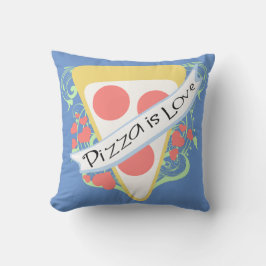 Pizza är kärlek kudde