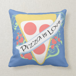 Pizza är kärlek kudde