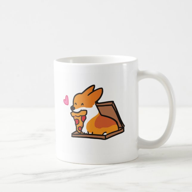 Pizza är Life Corgi | CorgiSaker Kaffemugg (Höger)